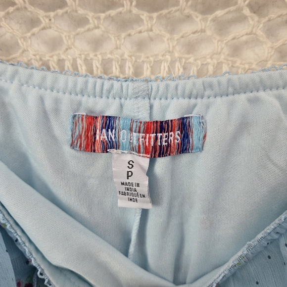 Urban Outfitters Boho Fairycore Blue Ditsy Floral Ruffle Asymmetrical Midi Skirt - Picture 11 of 14